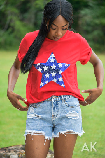 Freedom Sequin Tee